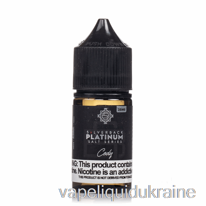 Vape Liquid Ukraine Cody - Silverback Platinum Series Salts - 30mL 25mg